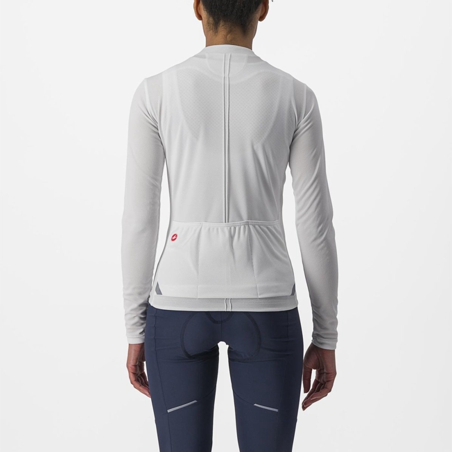 White Rawlings ANIMA 4 LONG SLEEVE Women Jersey | 7421QOADE