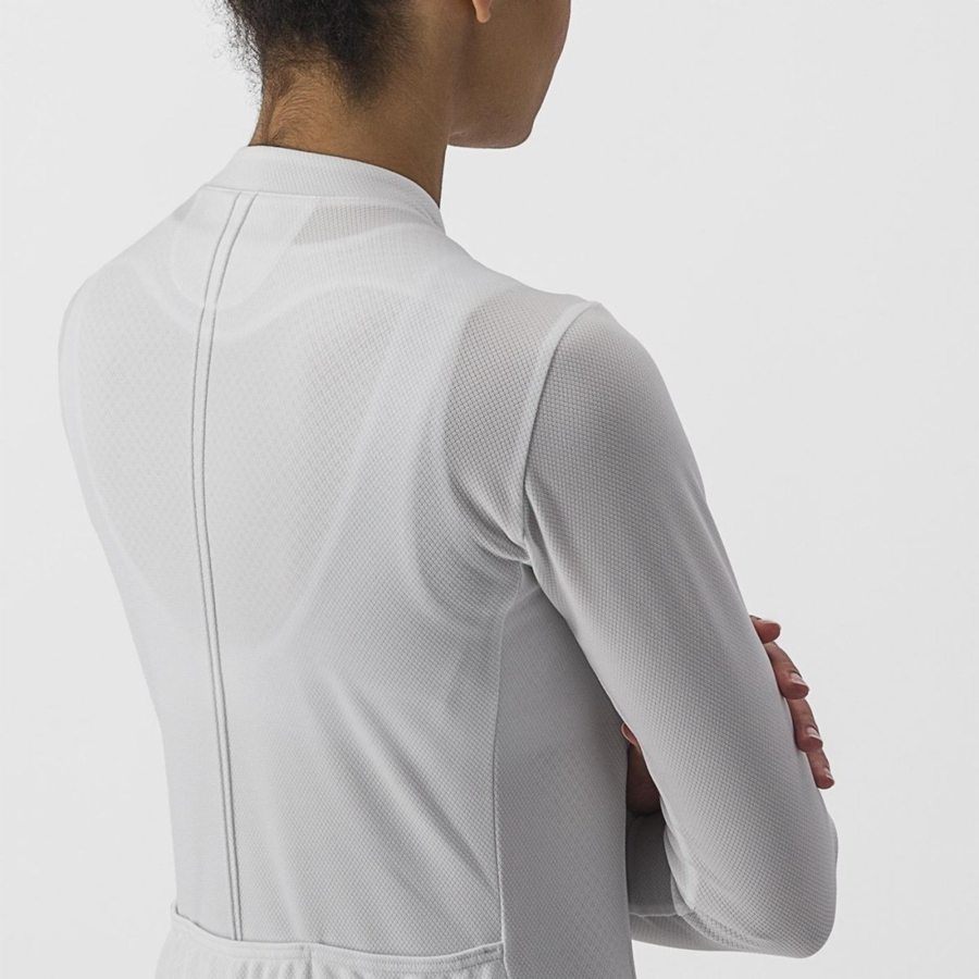 White Rawlings ANIMA 4 LONG SLEEVE Women Jersey | 7421QOADE