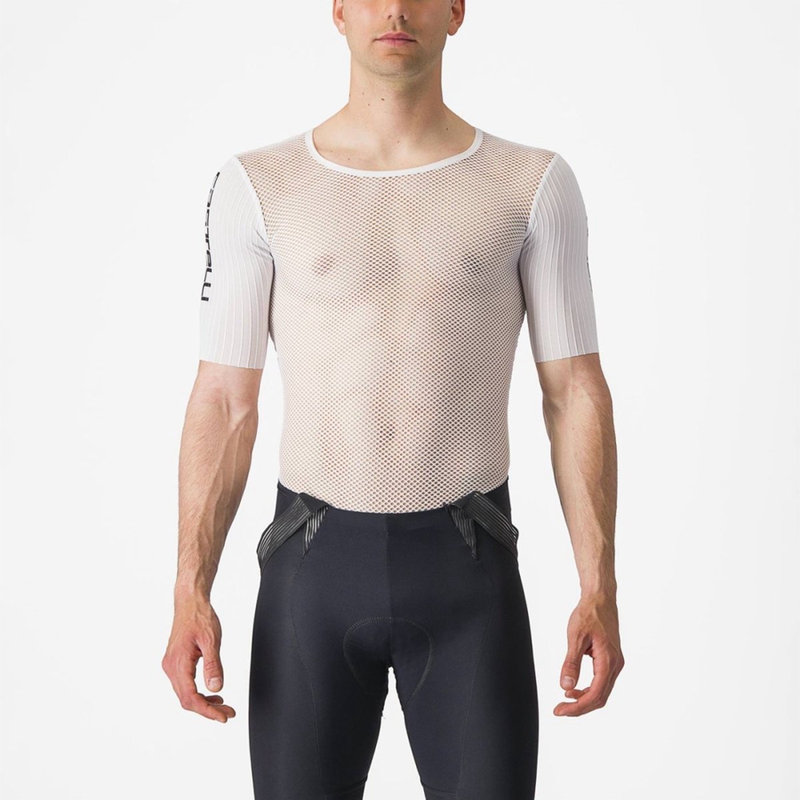 White Rawlings BOLERO SS Men Base Layer | 5839DUFQZ