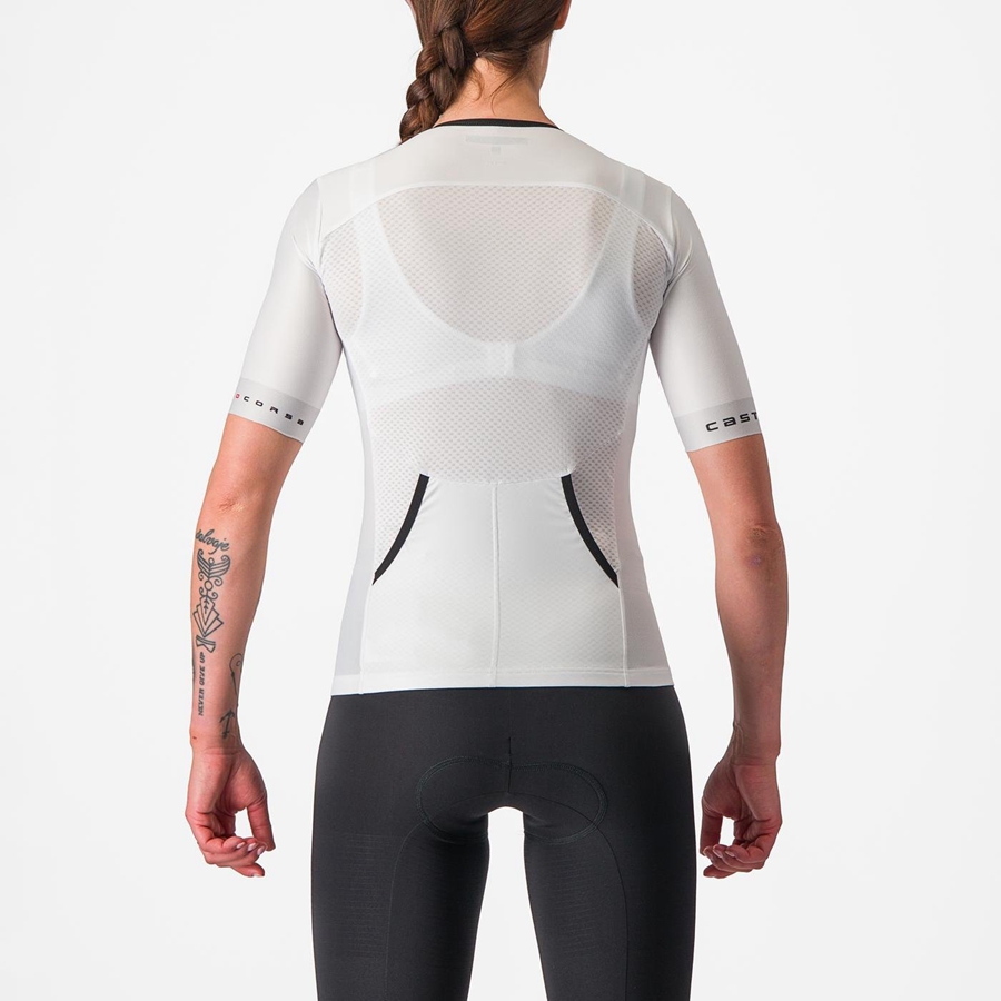 White / Black Rawlings FREE SPEED 2 W RACE TOP Women Suits | 1645NEDYL